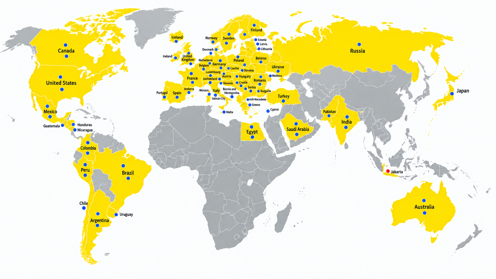 Majority Export Destination Map
